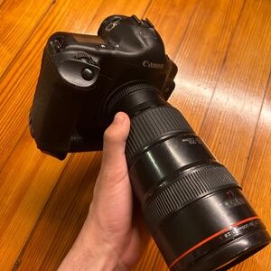 Canon EOS 1D Mark II 8.2MP Digital SLR Camera Body And Lens - Black